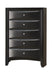 Briana Rectangular 5-drawer Chest Black - Furniture House (VA)
