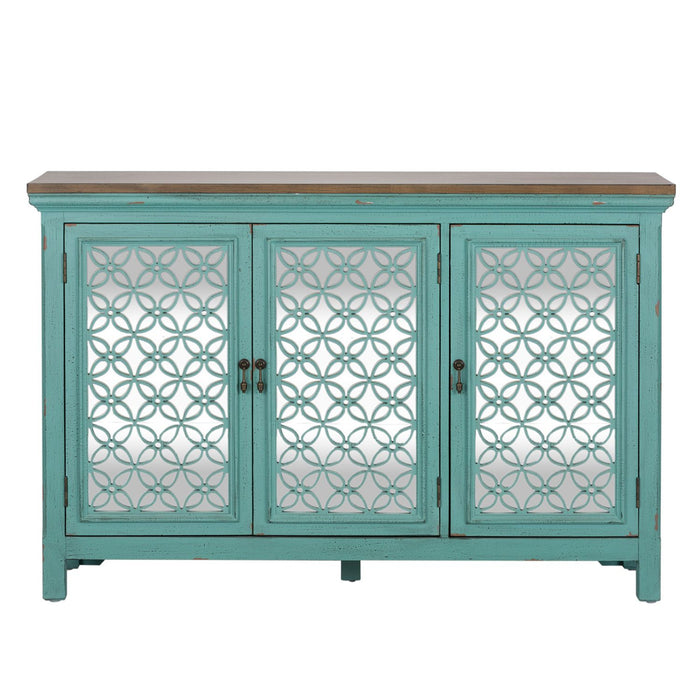 Kensington 3 Door Accent Cabinet in Turquoise - Furniture House (VA)