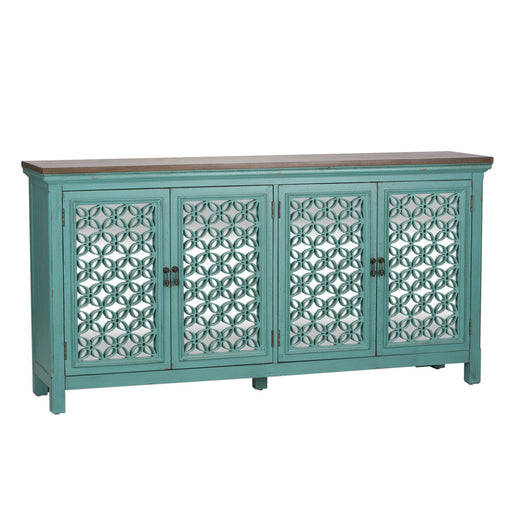 Kensington 4 Door Accent Cabinet in Turquoise - Furniture House (VA)