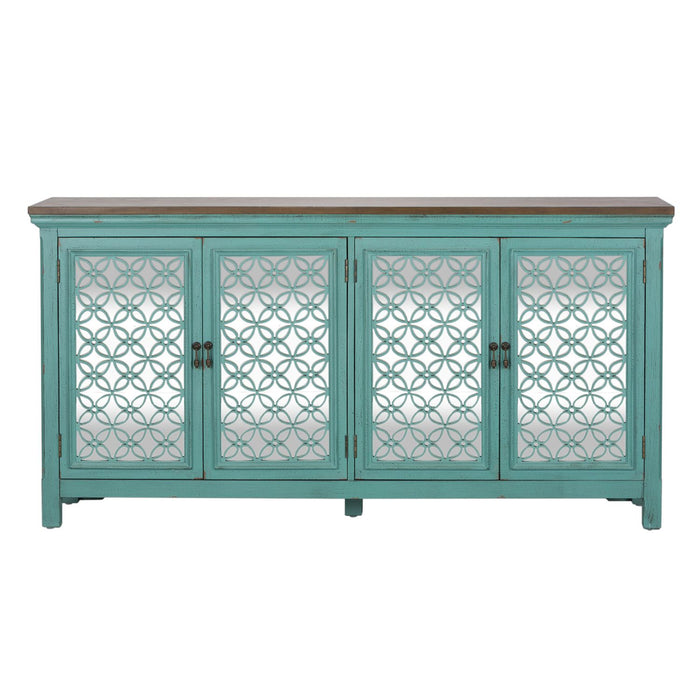 Kensington 4 Door Accent Cabinet in Turquoise - Furniture House (VA)