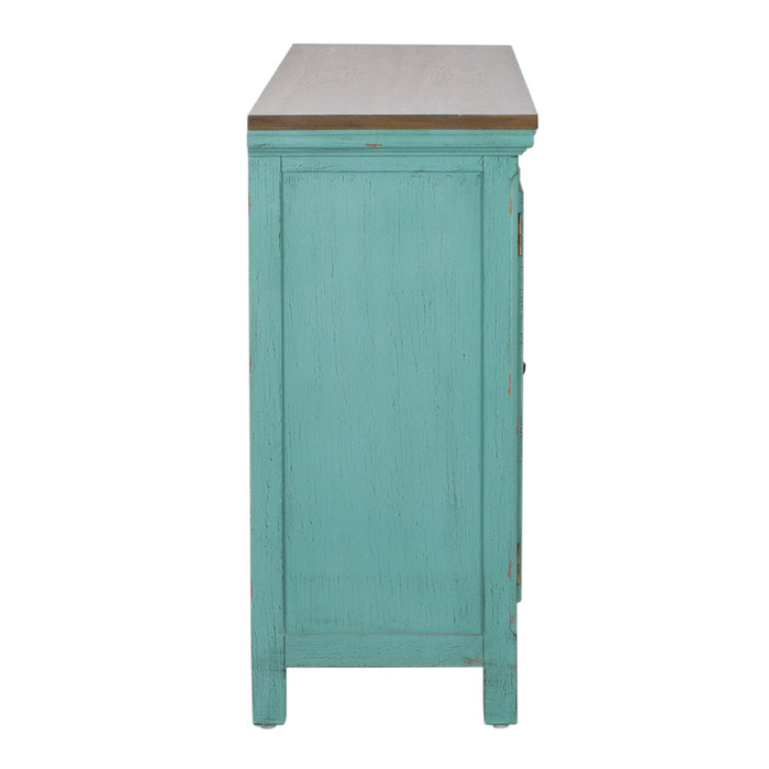 Kensington 4 Door Accent Cabinet in Turquoise - Furniture House (VA)