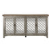 Liberty Furniture Westridge 4 Door Accent Cabinet in Wire Brushed Gray and White image