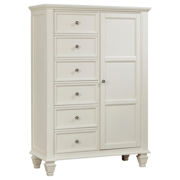 Sandy Beach 8-drawer Door Chest Storage Cream White - Furniture House (VA)