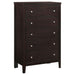 Carlton 5-drawer Rectangular Chest Cappuccino - Furniture House (VA)