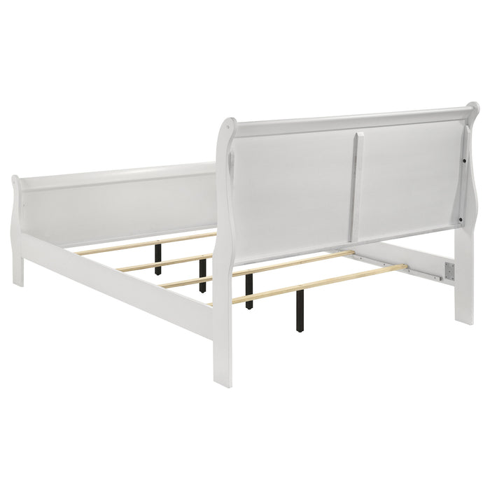 Louis Philippe Sleigh Panel Bed