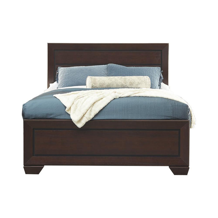 Kauffman California King, Eastren King, & Queen Panel Bed Dark Cocoa - Furniture House (VA)