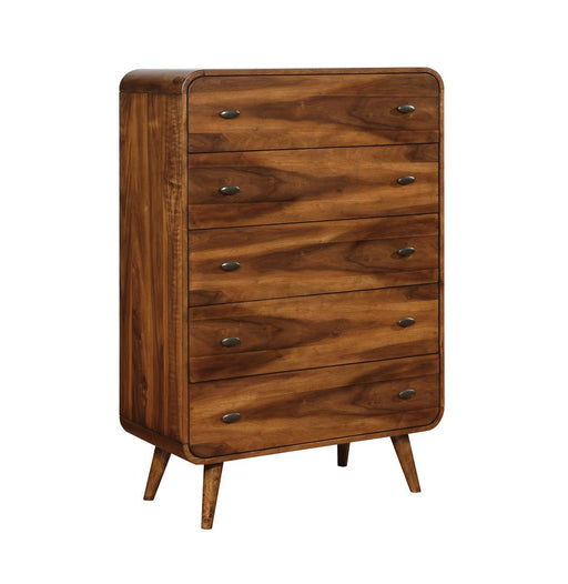 Robyn 5-drawer Chest Dark Walnut - Furniture House (VA)