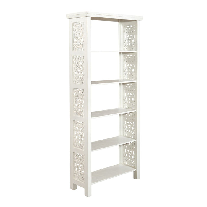 Trellis Lane Accent Bookcase in Weathered White - Furniture House (VA)