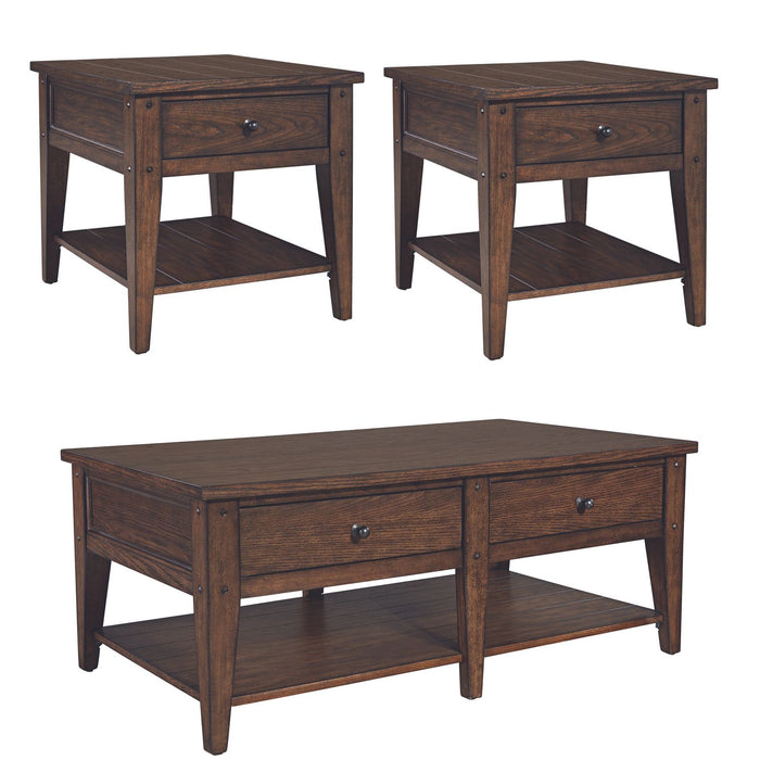 Lake House 3 Piece Set (1-Cocktail 2-End Tables) - Furniture House (VA)