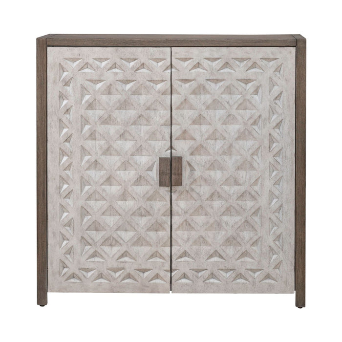 Chatfield Accent Console in Antique White with Tobacco Top EST SHIP TIME APPX 4 WEEKS - Furniture House (VA)