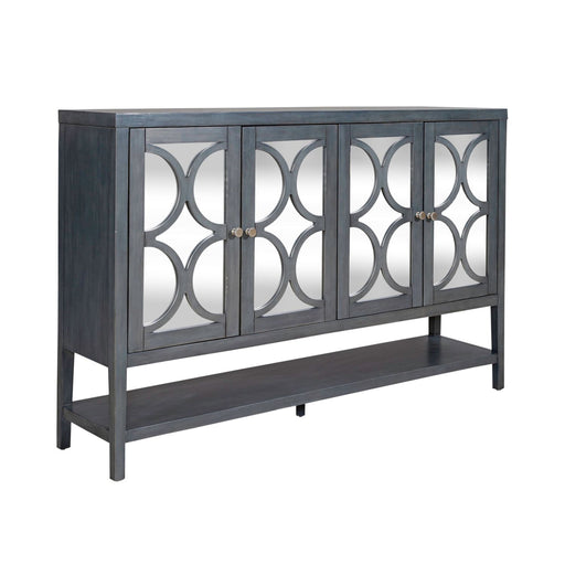 Liberty Furniture Circle View Four Door Accent Cabinet in Blue Dusk EST SHIP TIME APPX 4 WEEKS image