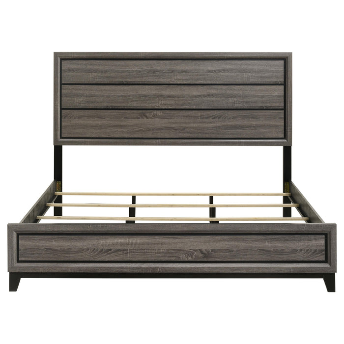 Watson Wood Panel Bed Grey Oak