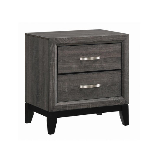 Watson 2-drawer Nightstand Grey Oak and Black - Furniture House (VA)