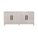 Kinsley 4 Door Accent Cabinet in Washed Taupe & Silver Champagne EST SHIP TIME APPX 4 WEEKS - Furniture House (VA)