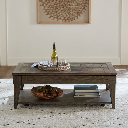 Arrowcreek Lift Top Cocktail Table in Weathered Stone - Furniture House (VA)