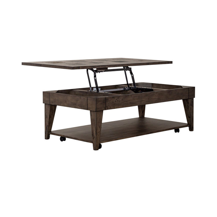 Arrowcreek Lift Top Cocktail Table in Weathered Stone - Furniture House (VA)
