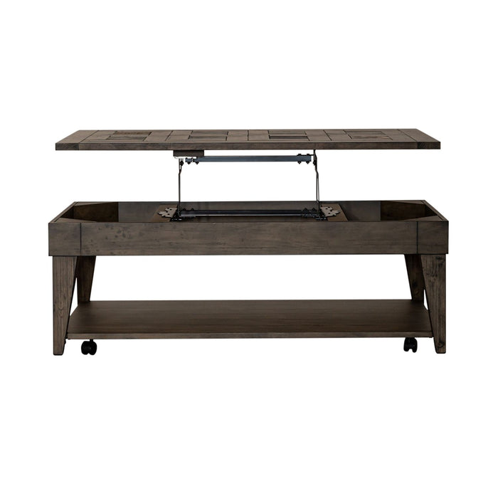 Arrowcreek Lift Top Cocktail Table in Weathered Stone - Furniture House (VA)