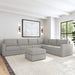 Flex 6-Seat Sectional with Standard Arm and Ottoman - Furniture House (VA)