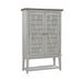 River Place Bar Cabinet in Riverstone White & Tobacco EST SHIP TIME APPX 4 WEEKS - Furniture House (VA)