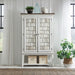 River Place Bar Cabinet in Riverstone White & Tobacco EST SHIP TIME APPX 4 WEEKS image