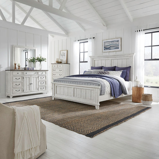 River Place Queen Panel Bed, Dresser & Mirror, Chest image