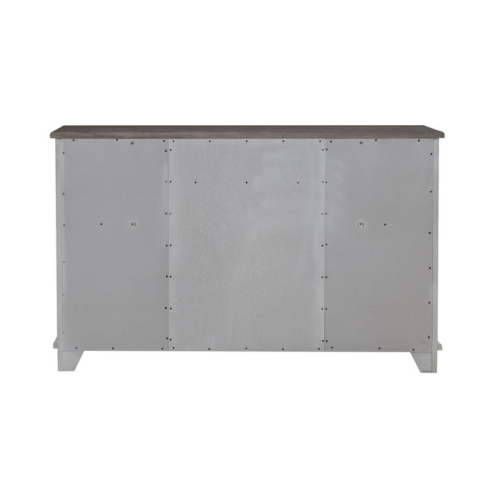 River Place 9 Drawer Dresser in Riverstone White and Tobacco - Furniture House (VA)