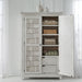 River Place Armoire in Riverstone White and Tobacco - Furniture House (VA)