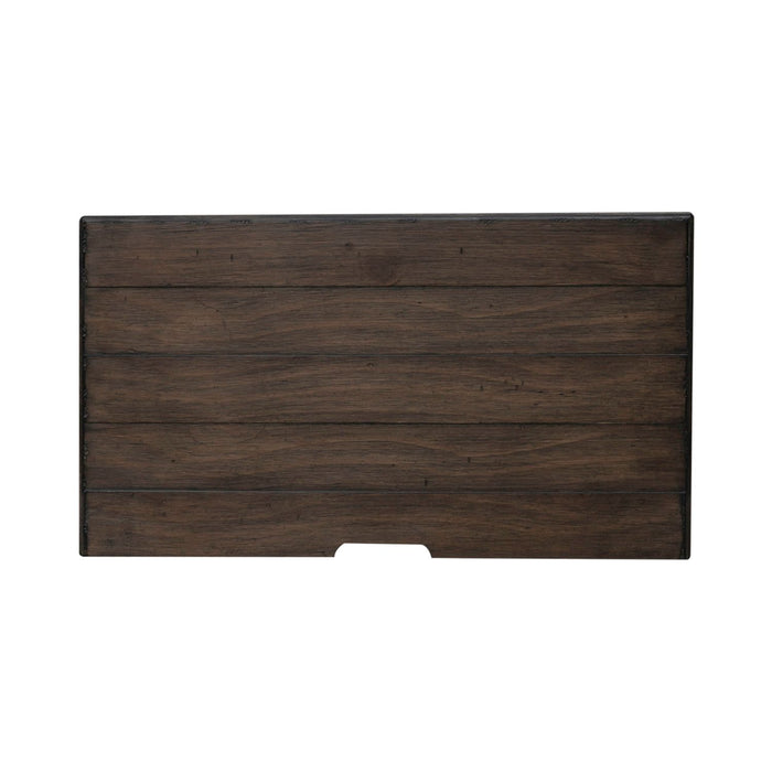 River Place 3 Drawer Nightstand with Charging Station in Riverstone White and Tobacco - Furniture House (VA)