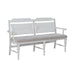 River Place Panel Back Bench in Riverstone White & Tobacco - Furniture House (VA)