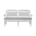River Place Panel Back Bench in Riverstone White & Tobacco - Furniture House (VA)