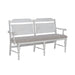 River Place Panel Back Bench in Riverstone White & Tobacco - Furniture House (VA)