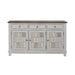 River Place Accent Server in Riverstone White & Tobacco - Furniture House (VA)