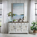 River Place Accent Server in Riverstone White & Tobacco image