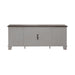 River Place Entertainment Console in Riverstone White/Tobacco - Furniture House (VA)