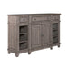 River Place Breakfront Server in Riverstone Gray & Tobacco - Furniture House (VA)