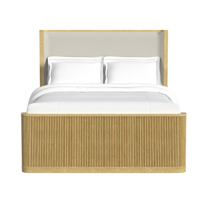 Sylvie UPH Bed with White Fabric