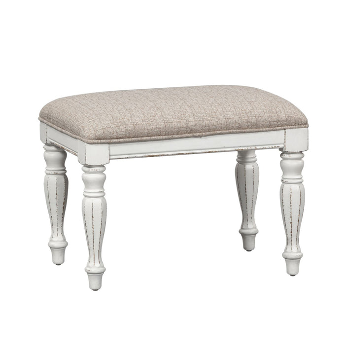Magnolia Manor Accent Bench in Antique White - Furniture House (VA)
