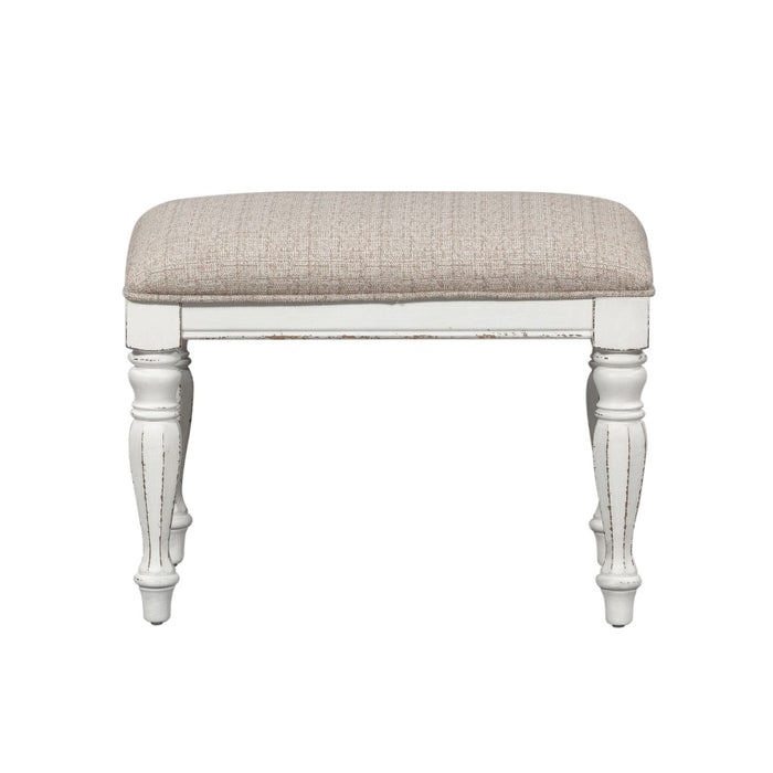 Magnolia Manor Accent Bench in Antique White - Furniture House (VA)