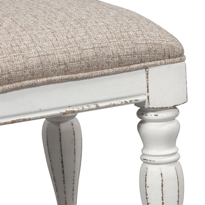 Magnolia Manor Accent Bench in Antique White - Furniture House (VA)