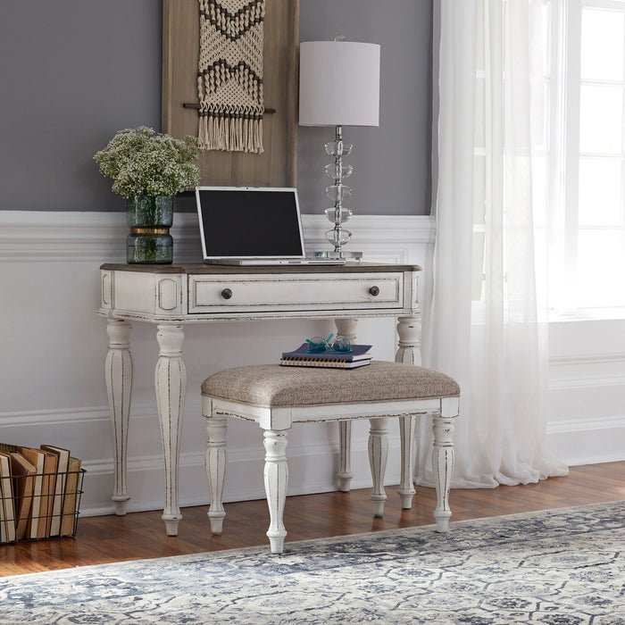 Magnolia Manor Accent Bench in Antique White - Furniture House (VA)