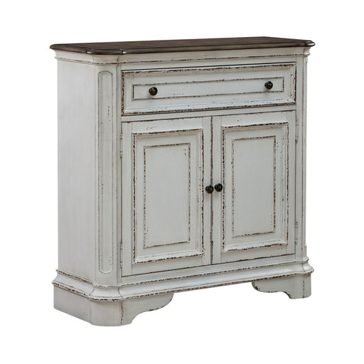 Magnolia Manor Accent Cabinet in Antique White & Weathered Bark EST SHIP TIME APPX 4 WEEKS - Furniture House (VA)