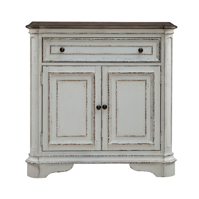 Magnolia Manor Accent Cabinet in Antique White & Weathered Bark EST SHIP TIME APPX 4 WEEKS - Furniture House (VA)