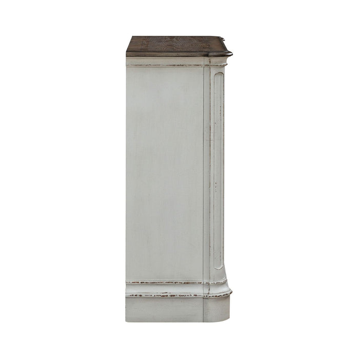 Magnolia Manor Accent Cabinet in Antique White & Weathered Bark EST SHIP TIME APPX 4 WEEKS - Furniture House (VA)