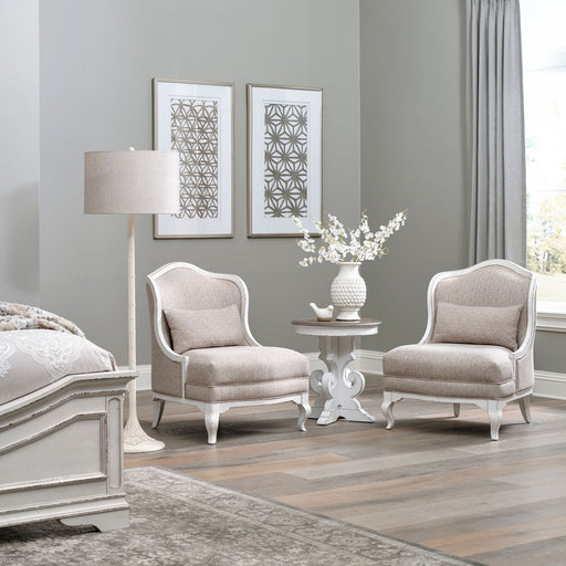 Magnolia Manor Upholstered Accent Chair in Antique White - Furniture House (VA)