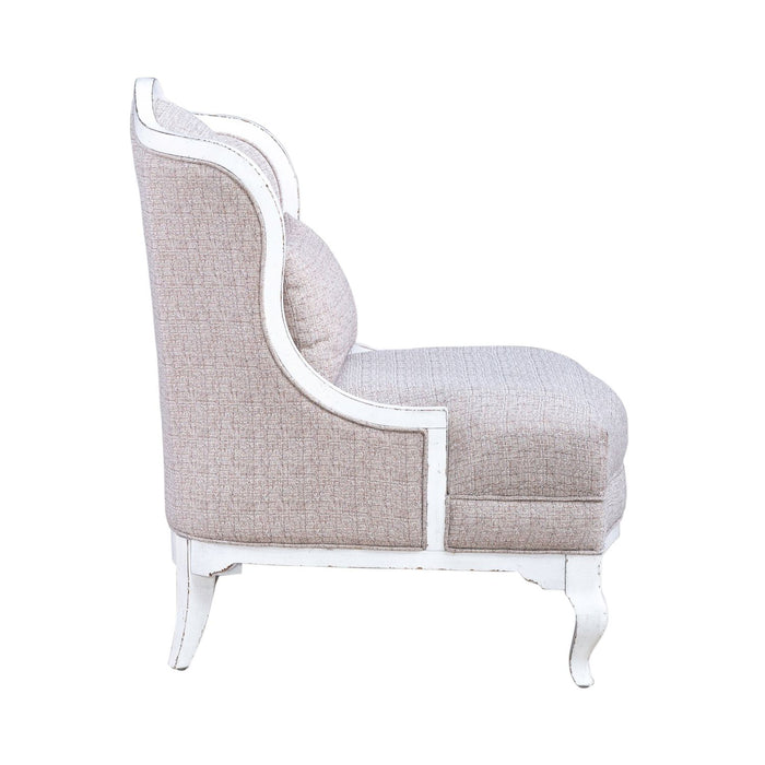 Magnolia Manor Upholstered Accent Chair in Antique White - Furniture House (VA)
