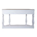 Magnolia Manor 56 Inch Hall Console Table in Antique White Base w/ Weathered Bark Tops - Furniture House (VA)