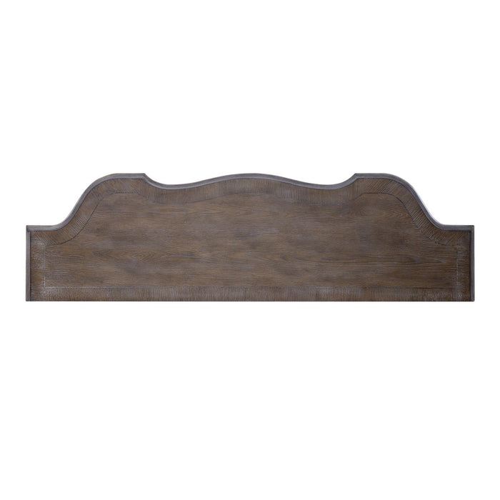 Magnolia Manor 56 Inch Hall Console Table in Antique White Base w/ Weathered Bark Tops - Furniture House (VA)