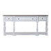 Magnolia Manor 72 Inch Hall Console Table in Antique White Base w/ Weathered Bark Tops - Furniture House (VA)