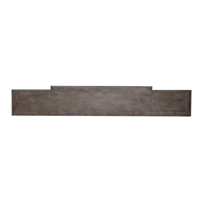 Magnolia Manor 72 Inch Hall Console Table in Antique White Base w/ Weathered Bark Tops - Furniture House (VA)