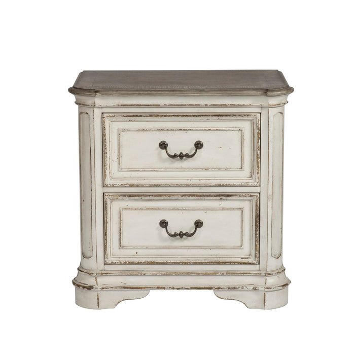 Magnolia Manor King Uph Sleigh Bed, Dresser & Mirror, Chest, Night Stand